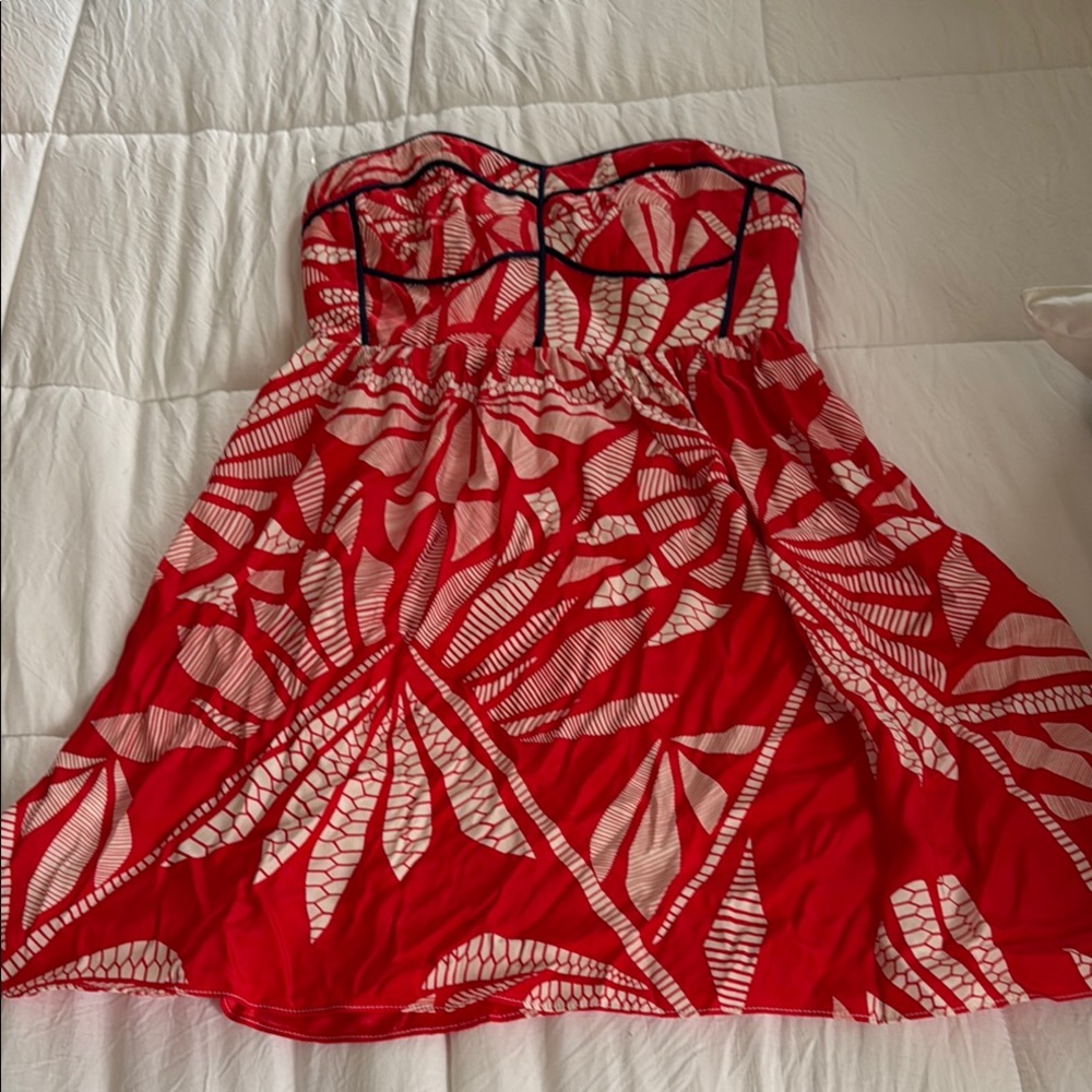 Alice & Trixie Red Strapless Sundress Resort Wear